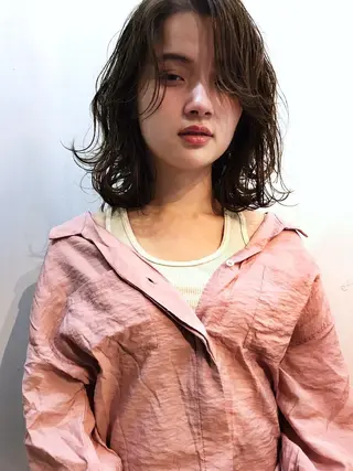 セミロング mood tatemachiのヘアスタイル