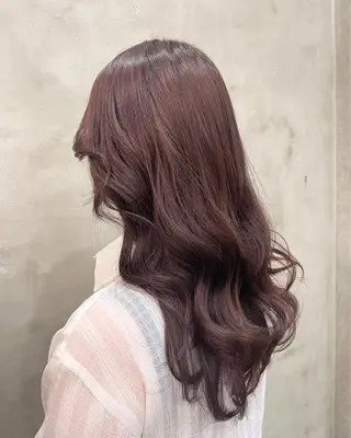 ロング カラー 【ピンク/韓国ヘア/ ヘアセット】亜海のヘアスタイル