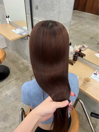 ロング カラー ダメージレスカラー 縮毛MISAKI🦋のヘアスタイル