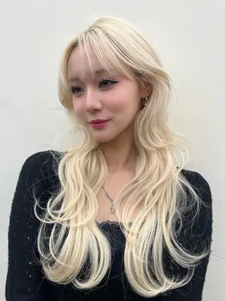 ロング カラー belle   表参道　terrace所属・抜きっぱなしブロンド /ハイトーン/カナタのヘアスタイル