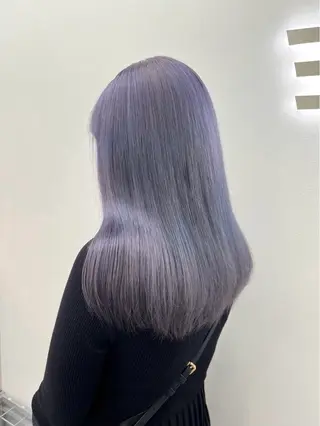 ロング カラー ヘアアレンジ ハイトーン艶カラー 🤍ゆうひのヘアスタイル