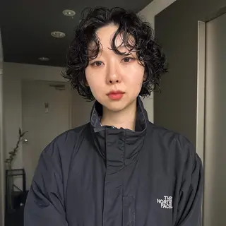 ショート パーマ ボブ/レイヤー/ケア パーマ/リュウタのヘアスタイル