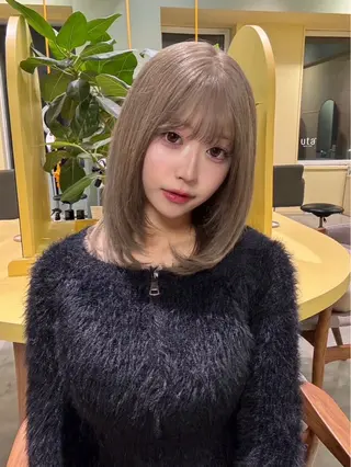 ミディアム uta所属・ʜᴀʀᴜɴᴀ /透明感カラーのヘアスタイル