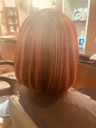 ミディアム カラー 畠山 真由佳のヘアスタイル