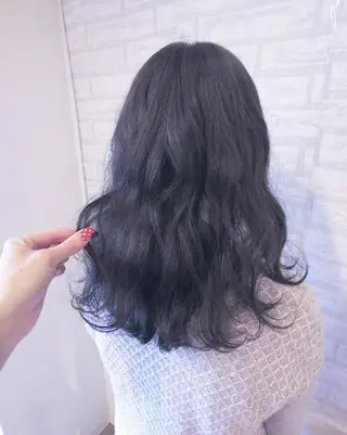 セミロング カラー JIL BLAN 京都所属・RU RIのヘアスタイル