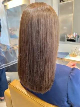 セミロング カラー 縮毛矯正×艶カラー /中村勇太のヘアスタイル