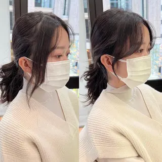 ミディアム カラー 韓国ヘア/レイヤー カット SAKURAのヘアスタイル