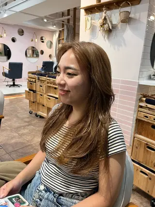 ロング カラー 🎀みさき🎀 韓国レイヤー/ボブのヘアスタイル