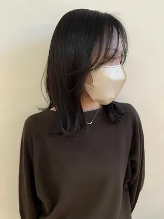 ミディアム 林 和香菜のヘアスタイル