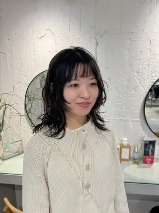 セミロング 顔周りcut・ご相談 ＝新宿しずく🇰🇷のヘアスタイル