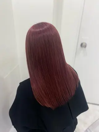 ロング カラー ガーリー♡女の子っぽ ヘア♡ピンクカラー♡のヘアスタイル