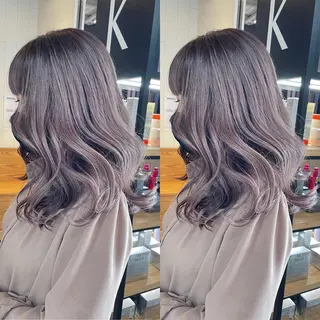 セミロング カラー 💜ハイトーン💛 マジカルかいちゃんのヘアスタイル