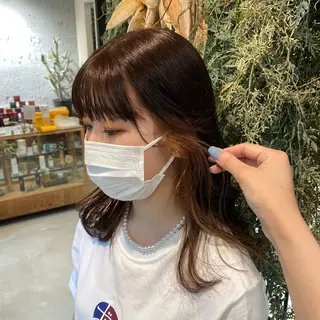 セミロング カラー 平野葵🎀 hair/nailのネイルデザイン