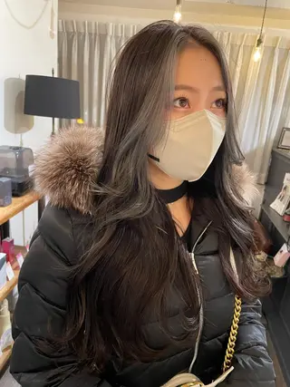 ロング カラー 鎌田 春菜のヘアスタイル