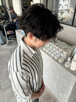 ショート パーマ メンズ 長谷川 湧のヘアスタイル