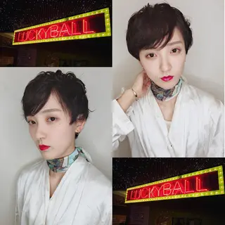 ショート パーマ ウルフカット／吉村 桃子のヘアスタイル