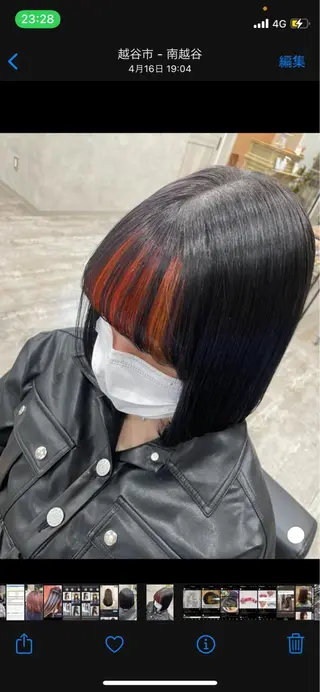 ショート カラー ヘアアレンジ 🍑🧋ハイトーン 暖色カラーlucaのヘアスタイル