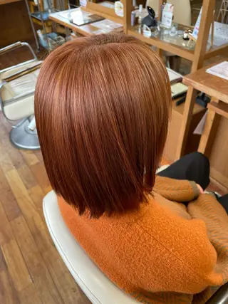 ミディアム 岩井 佑城のヘアスタイル