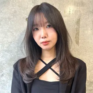 セミロング カラー fullbloom hair&spa所属・DAIKIベージュ 🍂レイヤーカットのヘアスタイル