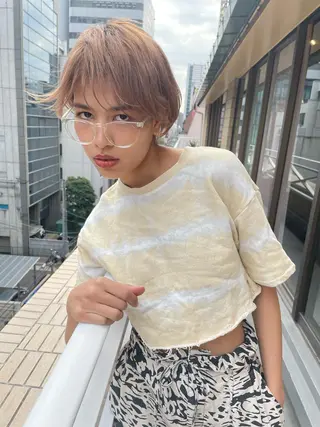 ショート カラー ショート/ボブ/ 心斎橋/宮脇美奈のヘアスタイル