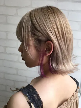 ショート カラー ヘアアレンジ エクステの神様 ▫️原島ユウヤ▫️のヘアスタイル
