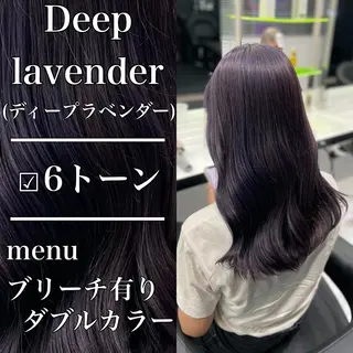 セミロング カラー ヘアアレンジ レイヤー×透明感カラ ーHAYATOのヘアスタイル