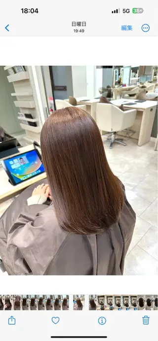 ロング カラー お悩み改善 黄金比みくのヘアスタイル