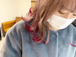 ミディアム カラー HARE 川崎晴佳のヘアスタイル