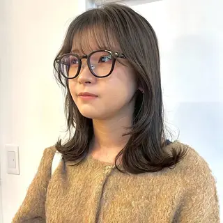 ミディアム 北島 遥香🫧インナ ー /ベージュカラーのヘアスタイル