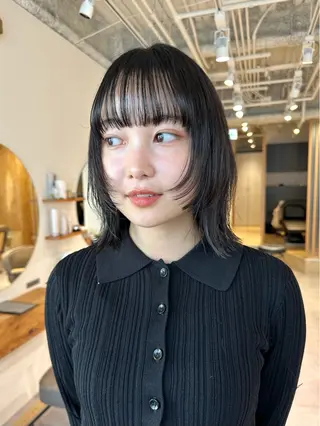 ミディアム sea by luvismけやき通り2号店所属・ボブ/ショート/ 縮毛矯正/岸本恭明のヘアスタイル