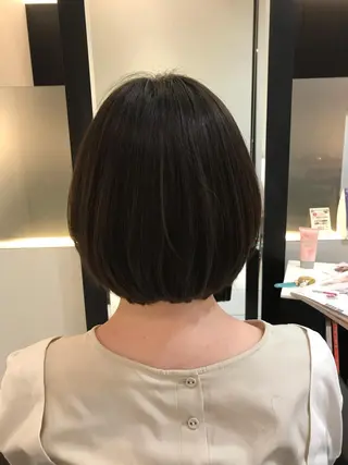 ミディアム YASU🍎CUT 赤系カラー/ヘアケアのヘアスタイル