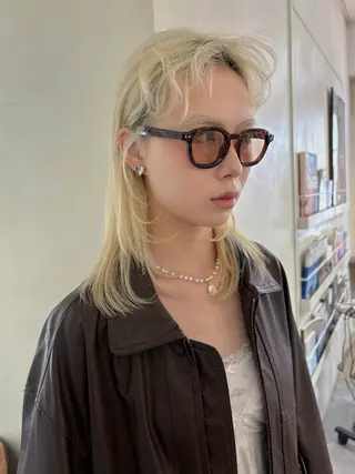 セミロング レイヤー×ブリーチ/ パーマ/ﾘｭｳﾄのヘアスタイル