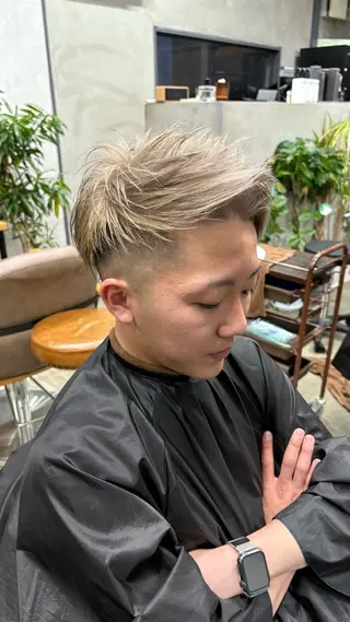 カラー メンズ 天神/ハイトーン/艶 カラー/Miharuのヘアスタイル