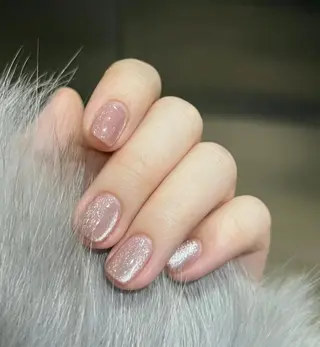 ネイル RAFFINE 月🦋🩵のネイルデザイン