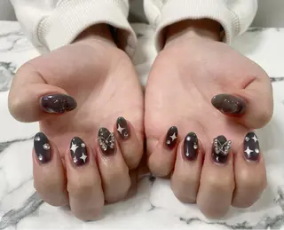 ロング カラー ネイル Q Free nailsのネイルデザイン