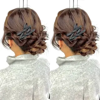 セミロング ヘアアレンジ ヘアメ🎀推しカラー 🥣横浜/しほ🧸のその他イメージ