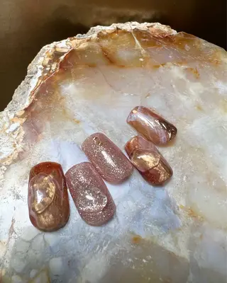 ネイル 金 柚嬉のネイルデザイン