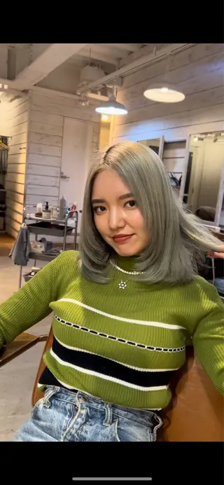 ミディアム 🪞表参道パーマ Nikachi🪞のヘアスタイル