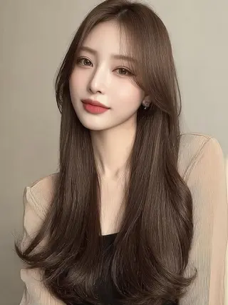 ロング 松井 美祐宇のヘアスタイル