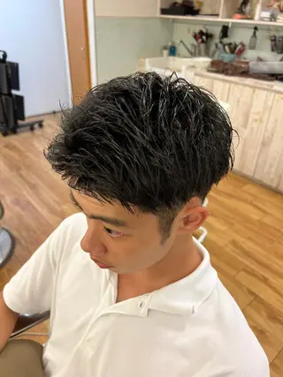 ショート メンズ 湘南のパーマ職人 🔥清水琉葵🔥のヘアスタイル