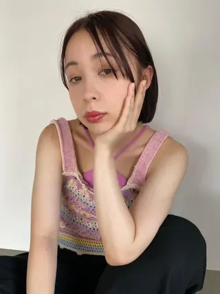 ミディアム カラー パーマ CEINE＋ officialのヘアスタイル