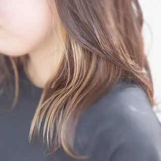 ミディアム カラー ba_boo 福岡店のヘアスタイル