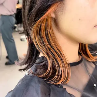 ミディアム カラー Misora/ボブ/ レイヤー/艶カラーのヘアスタイル
