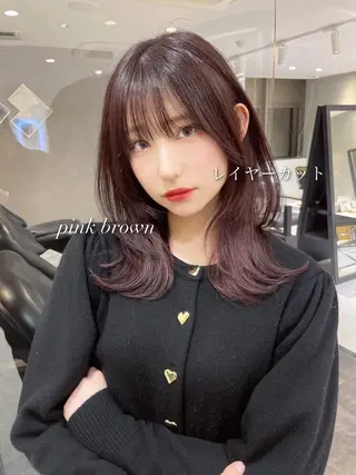 カラー 谷川が作る熊本1🥇 レイヤーカットのヘアスタイル