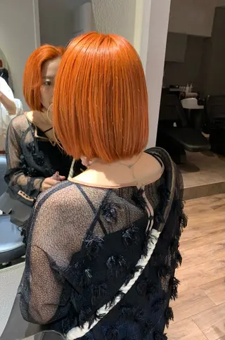 ミディアム カラー ブリーチ/アレンジ 天満/chihiroのヘアスタイル