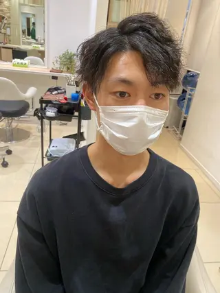 パーマ メンズ 🩵波巻き／ツイスパ HARU💎のヘアスタイル