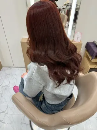 セミロング 濱川響太レディース カットモデルのヘアスタイル