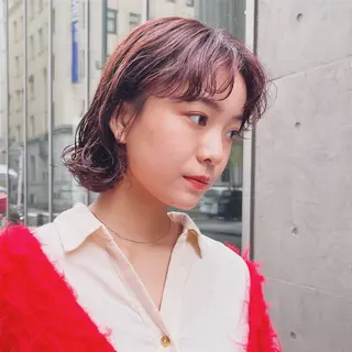 ショート パーマ 阿久津真衣 似合わせカットのヘアスタイル