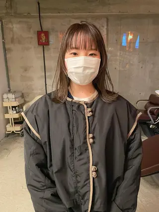 ミディアム カラー パーマ/レイヤー 岩山丈一郎のヘアスタイル