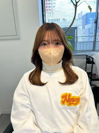 ミディアム カラー ❤️ショートカット ・顔周りカット❤️のヘアスタイル